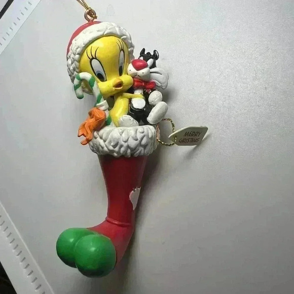 Vintage Looney Tunes 1999-98 Tweety Bird and Sylvester Bugs Bunny Christmas - Picture 2 of 7